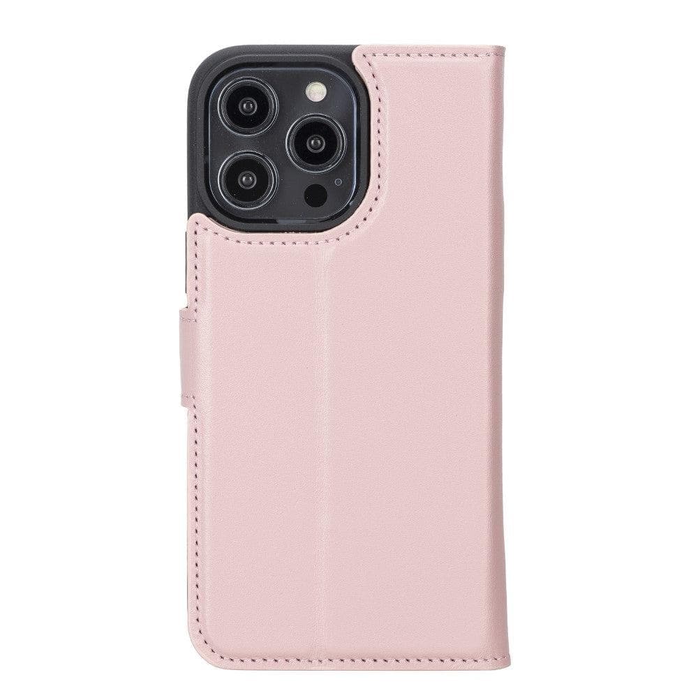 Magic iPhone 14 Series Detachable Genuine Leather Case / MW - iPhone 14 Plus / NUDE PINK