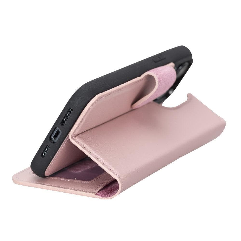 Magic iPhone 14 Series Detachable Genuine Leather Case / MW - iPhone 14 Pro / NUDE PINK