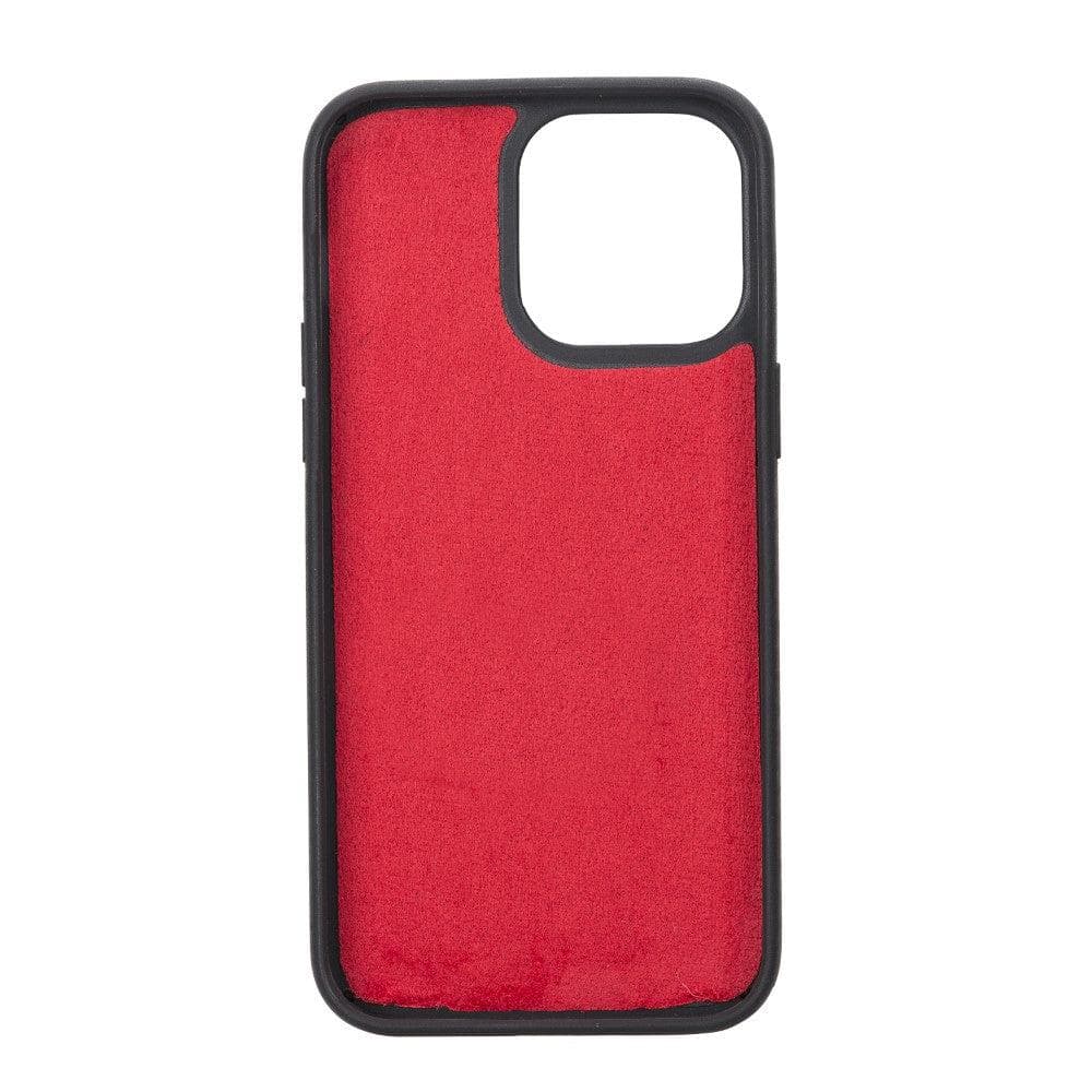 Magic iPhone 14 Series Detachable Genuine Leather Case / MW - iPhone 14 Pro Max / BURNISHED VEGETAL RED