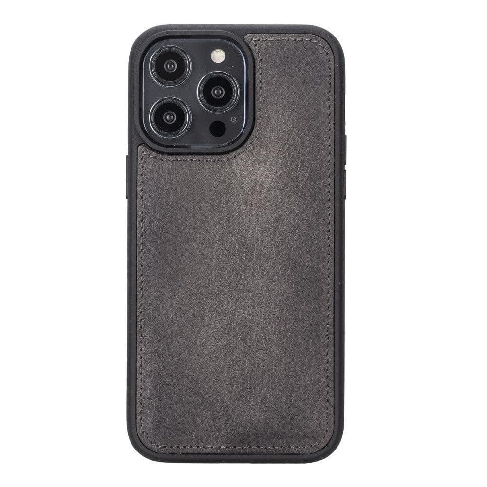 Magic iPhone 14 Series Detachable Genuine Leather Case / MW - iPhone 14 Plus / BURNISHED VESSELLE GRAY