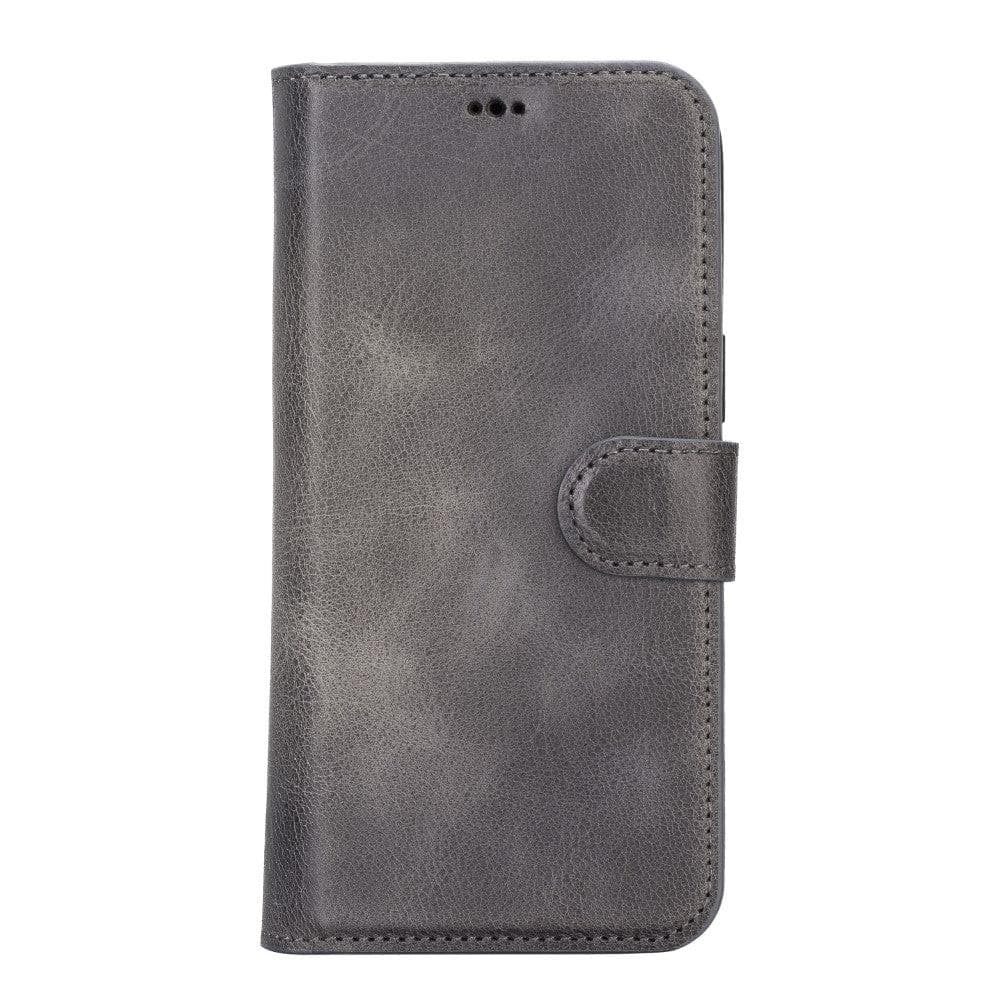 Magic iPhone 14 Series Detachable Genuine Leather Case / MW - iPhone 14 Plus / ANTIC BROWN