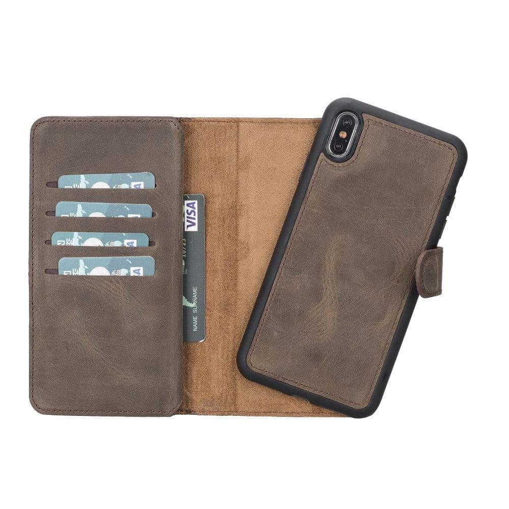 Double Magic Wallet iPhone X Series Genuine Leather Case - DMW - iPhone XS Max / ROMA BROWN