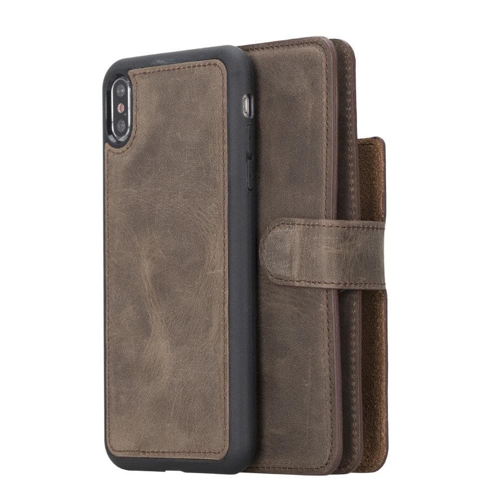 Double Magic Wallet iPhone X Series Genuine Leather Case - DMW - iPhone XS Max / ROMA BROWN