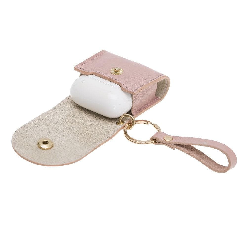 Mai Snap AirPods 3 and AirPods Pro Leather Case with Hook - Airpods 1/2 / Antic Tan