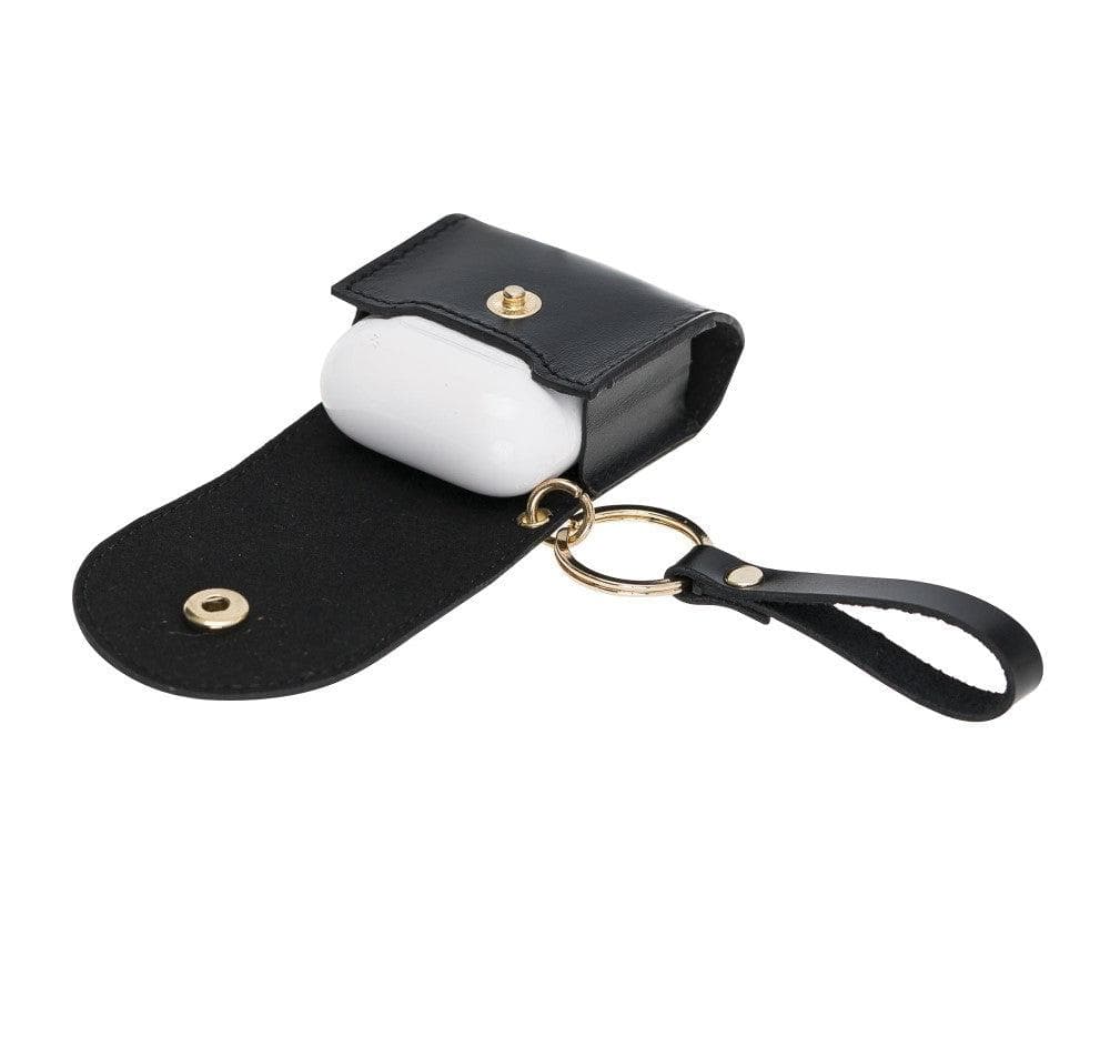 Mai Snap AirPods 3 and AirPods Pro Leather Case with Hook - Airpods 1/2 / White