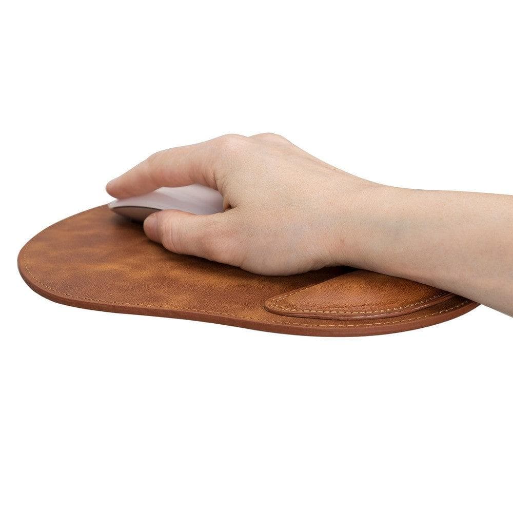 Cushioned Genuine Leather Mouse Pad