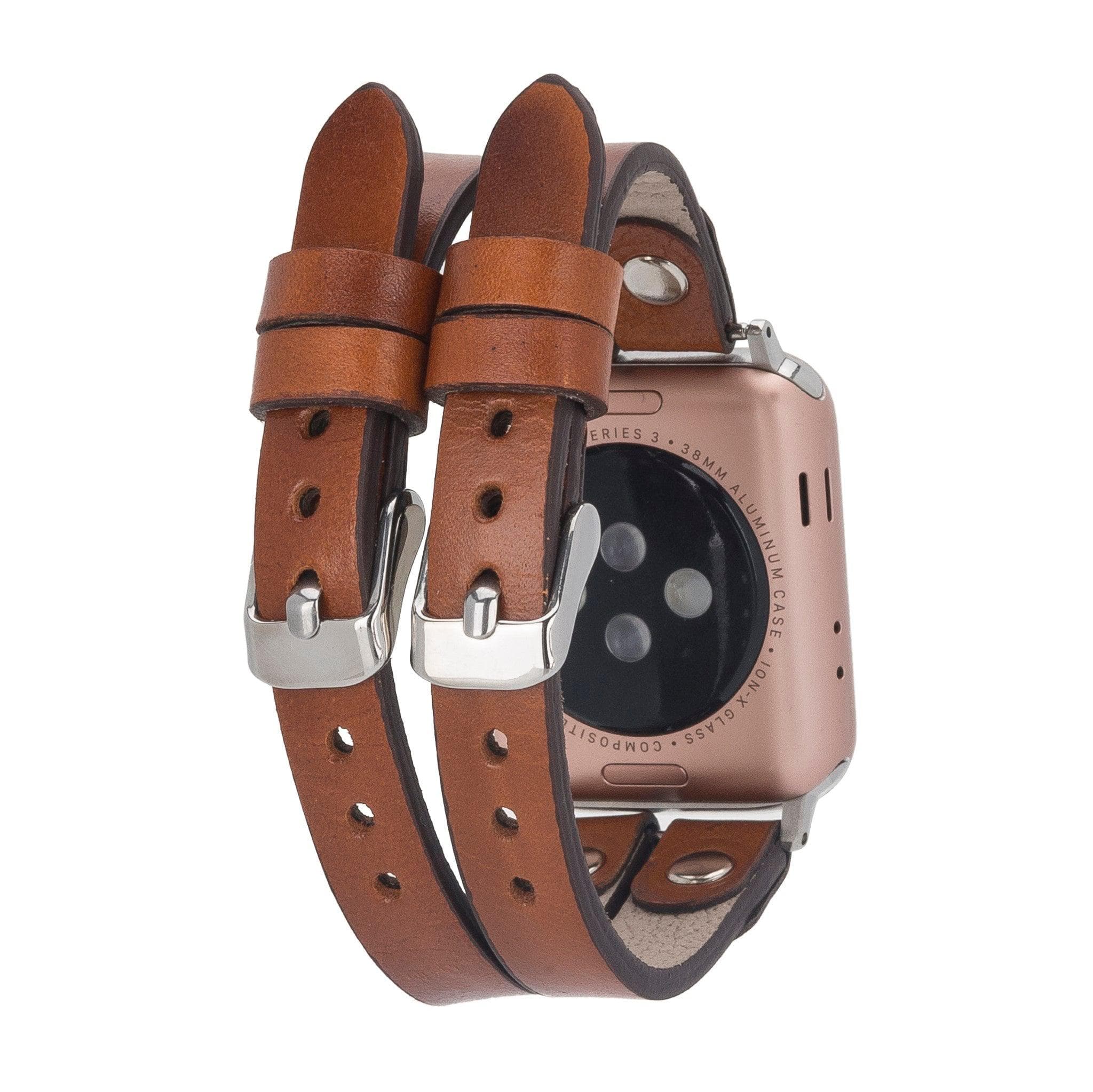 Durham Ely Apple Watch Leather Straps - NU2 / Gold