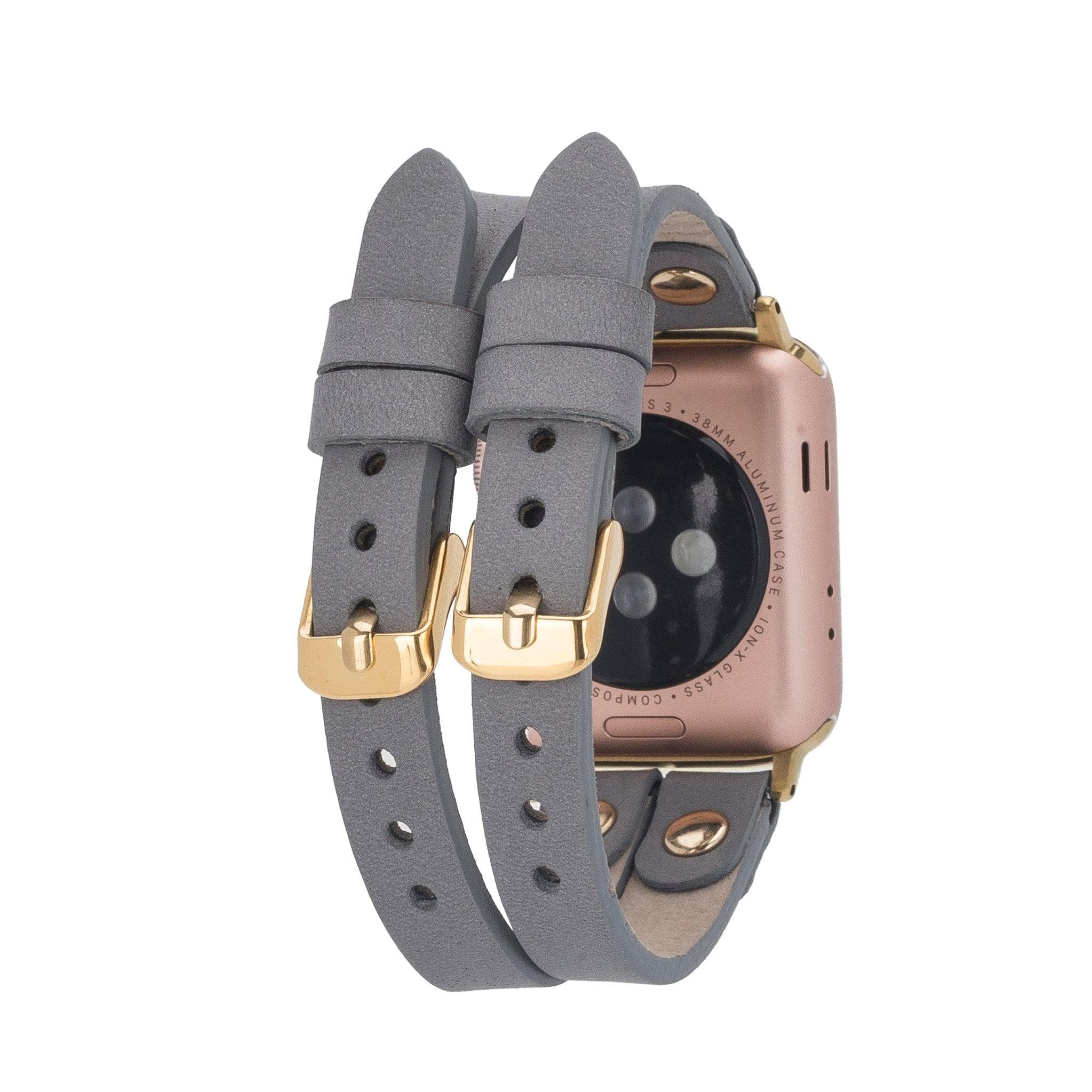 Durham Ely Apple Watch Leather Straps - NU2 / Silver