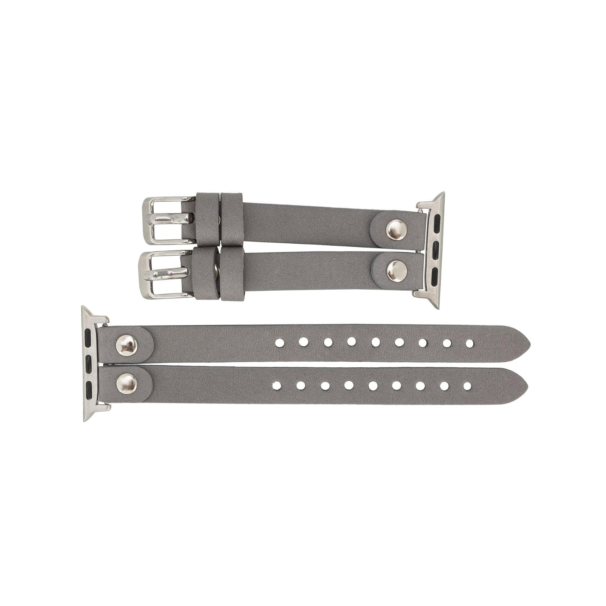 Durham Ely Apple Watch Leather Straps - NU2 / Silver