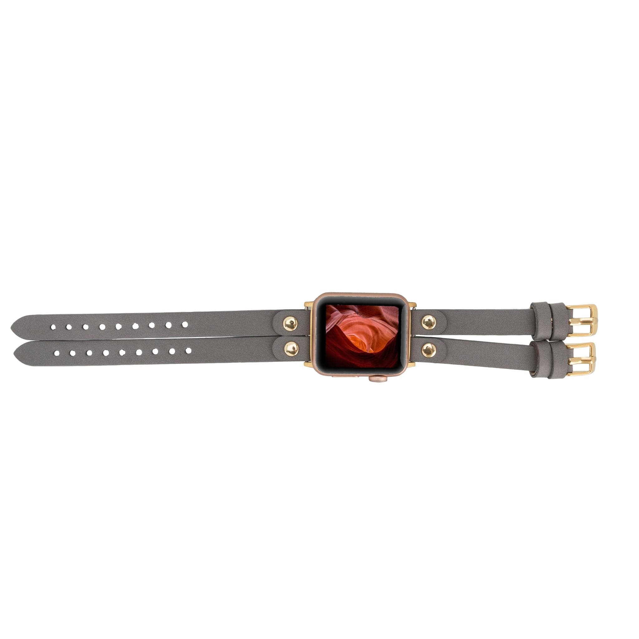 Durham Ely Apple Watch Leather Straps - NU2 / Silver