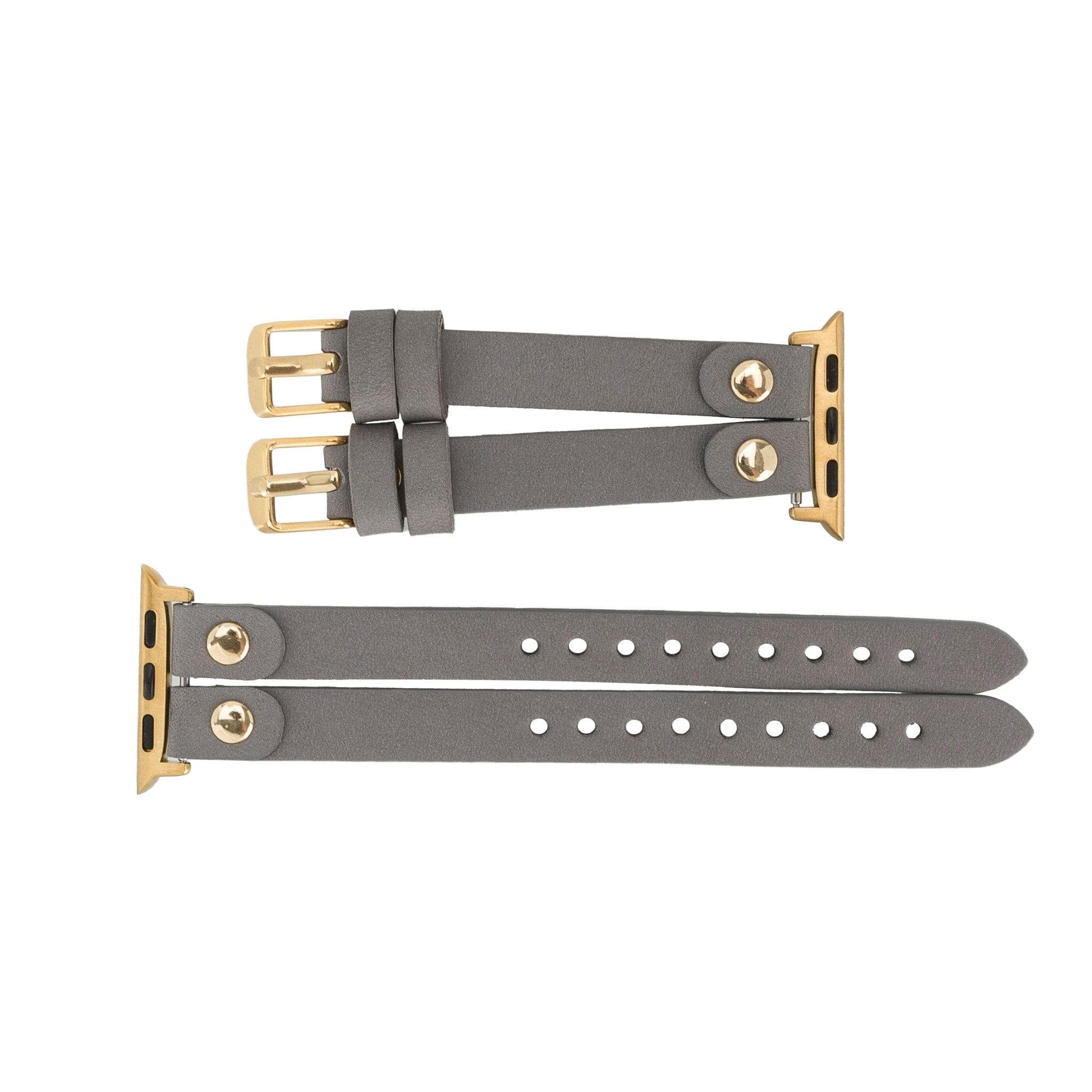 Durham Ely Apple Watch Leather Straps - NU2 / Gold