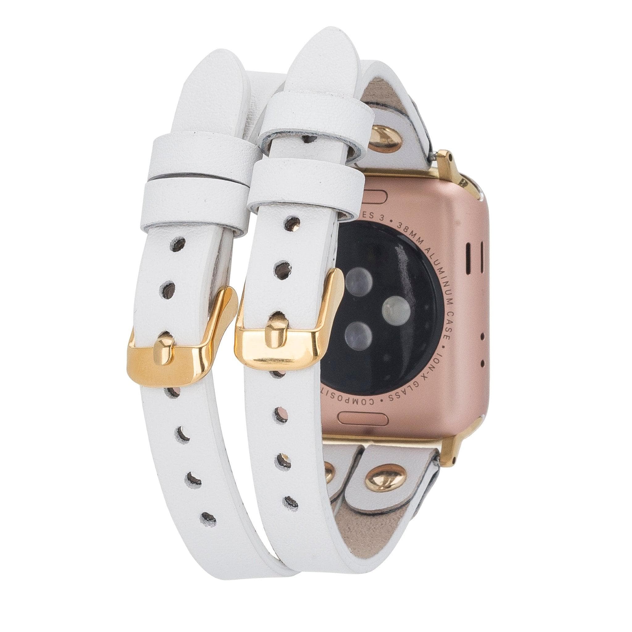 Durham Ely Apple Watch Leather Straps - NU2 / Gold