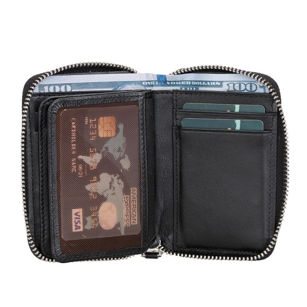 Elvis Genuine Leather Zipper Wallet