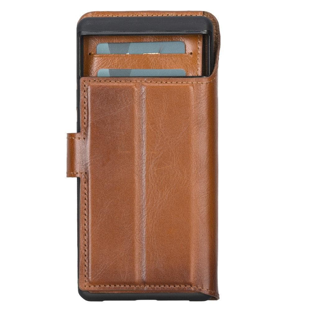 Google Pixel 6 and Google Pixel 5 Series Detachble Magnetic Wallet Leather Case - Google Pixel 6 Pro / Brown