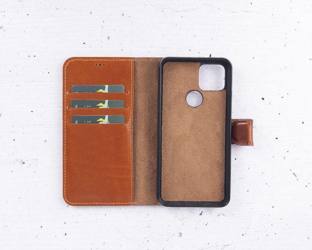 Google Pixel 6 and Google Pixel 5 Series Detachble Magnetic Wallet Leather Case - Google Pixel 6 Pro / Brown