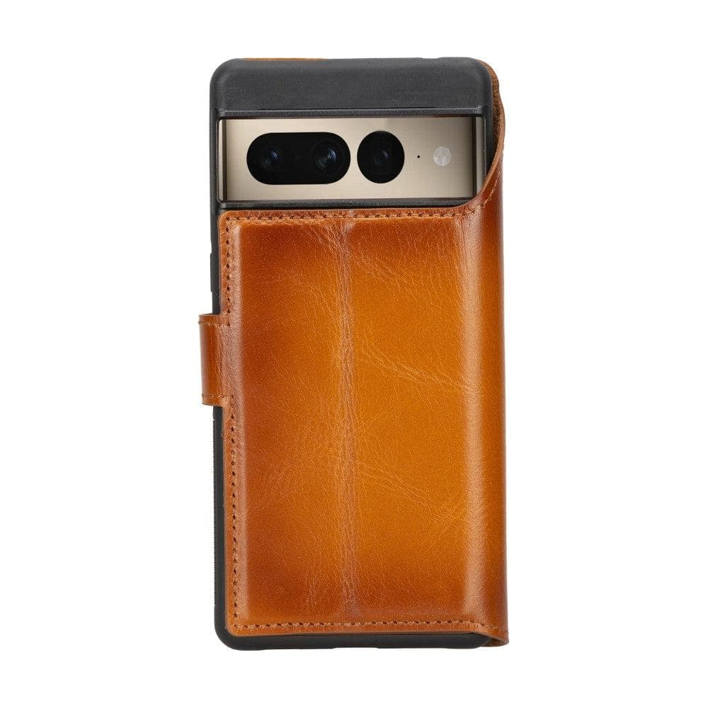 Google Pixel 7 Series Detachble Leather Magic Wallet Case - Google Pixel 7 Pro / Tan