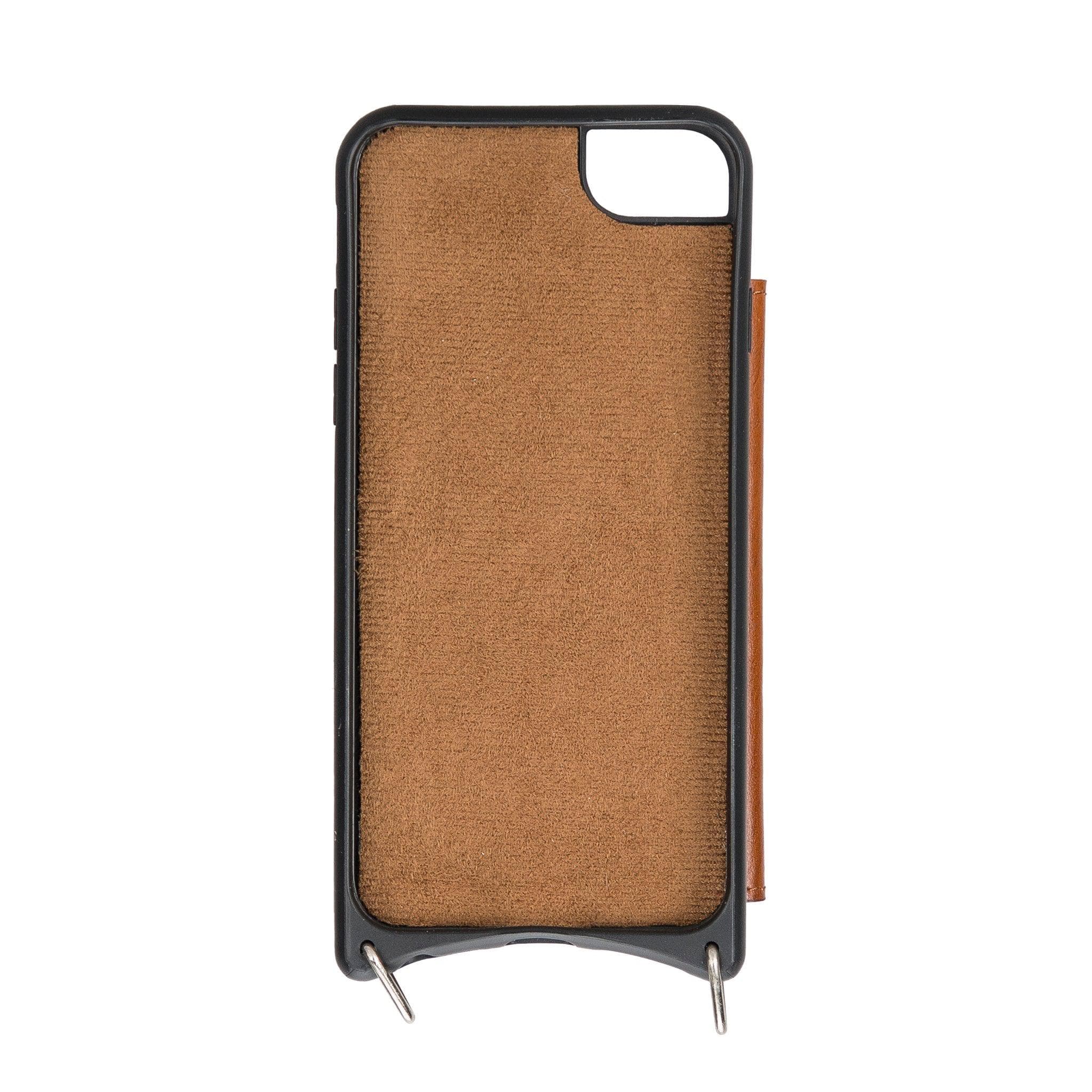 Saff iPhone SE/8/7 Series Genuine Leather Case with Strap - SAFF UFW - BURNISHED RUSTIC TAN