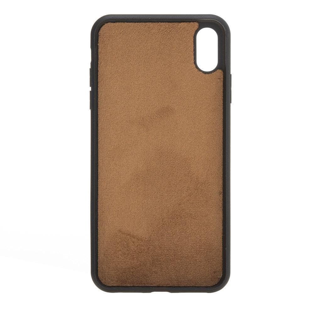 B2B - iPhone X Series Leather Flex Back Cover With Card Holder iPhone XS Max / Tan Bouletta