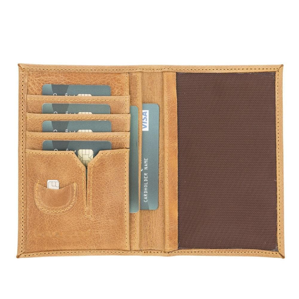 Leather Pasaport Holder - Tan