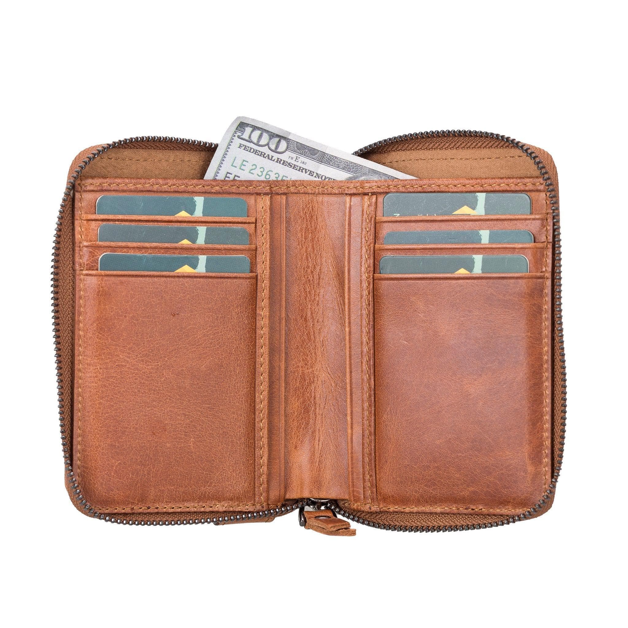 LUGANO WALLET - Antic Brown