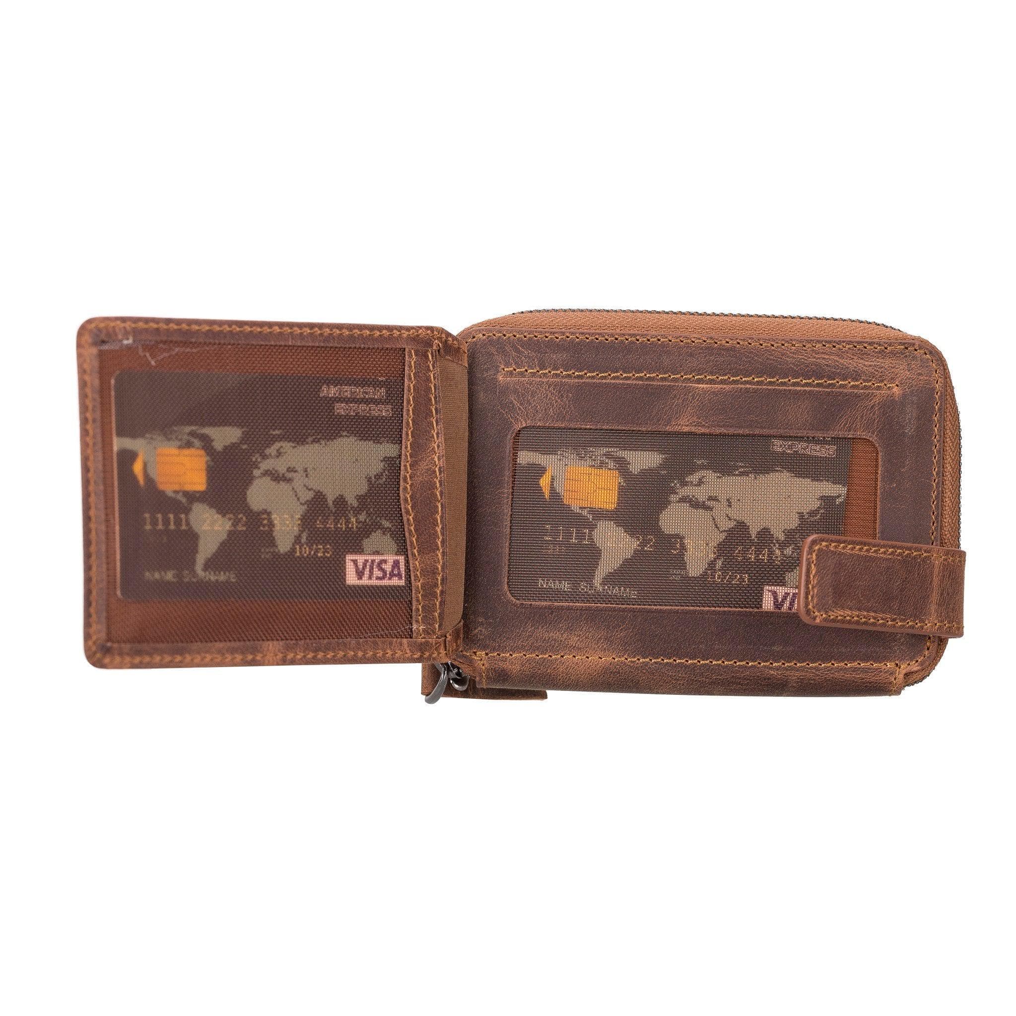 LUGANO WALLET - Antic Brown