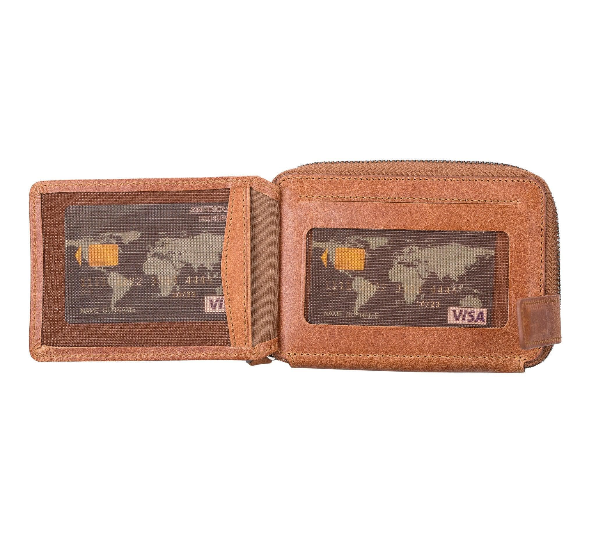 LUGANO WALLET - Antic Brown