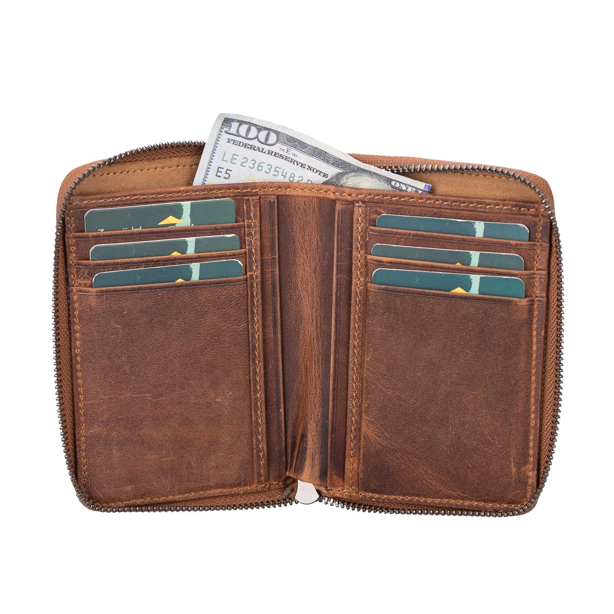 LUGANO WALLET - Antic Brown