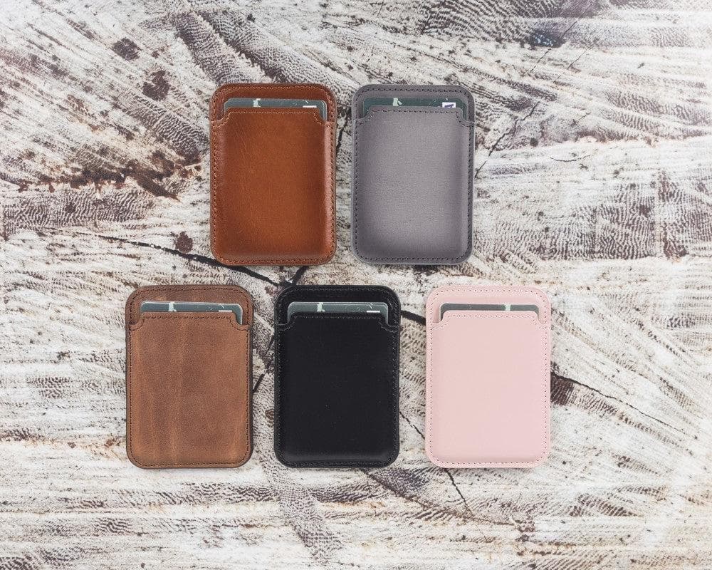 Maggy Magnetic Detachable Leather Card Holder for Back Covers