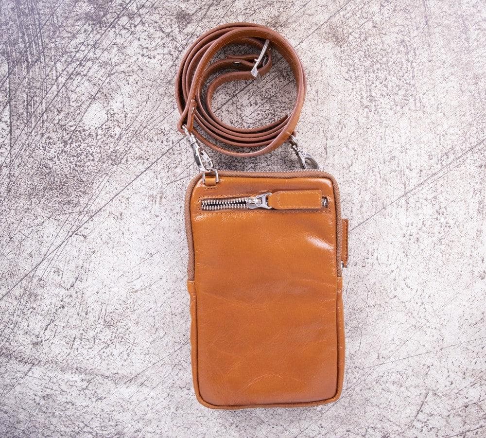 Nino Genuine Leather Crossbody Bag - Brown