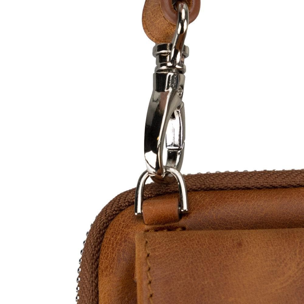 Nino Genuine Leather Crossbody Bag - Brown