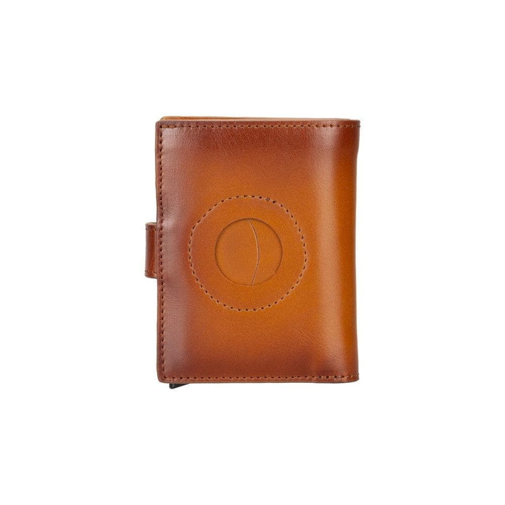 Palertag Leather Mechanical Card Holder - Black