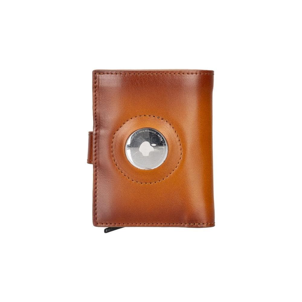 Palertag Leather Mechanical Card Holder - Black