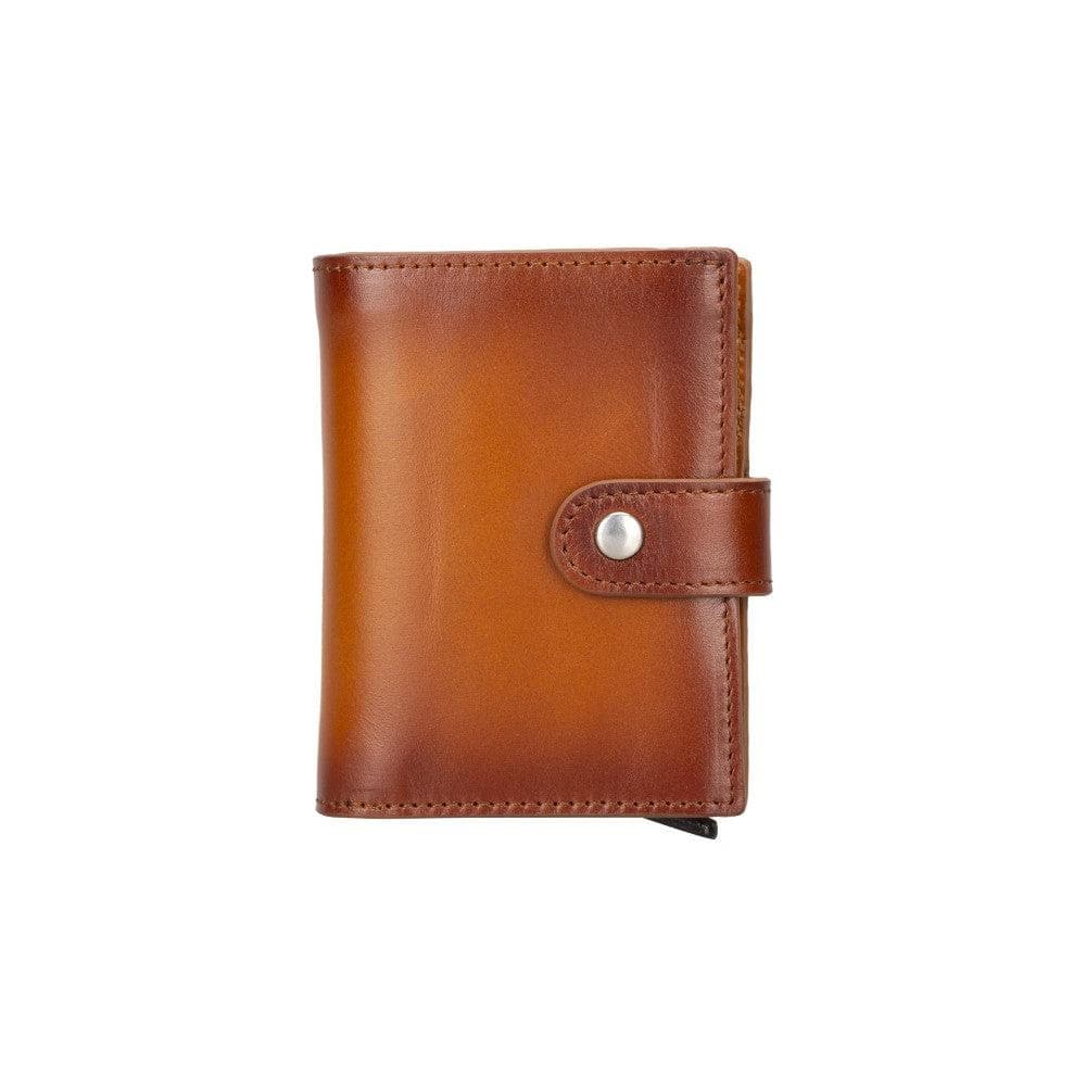 Palertag Leather Mechanical Card Holder - Black