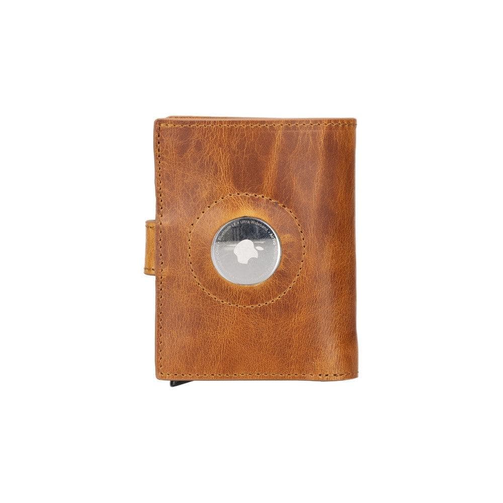 Palertag Leather Mechanical Card Holder - Tan