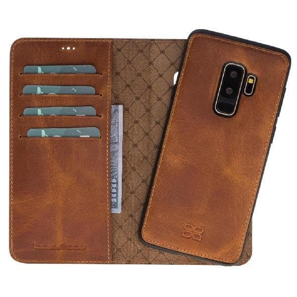 Magic Samsung Galaxy S9 Plus Detachable Genuine Leather Wallet Case - MW