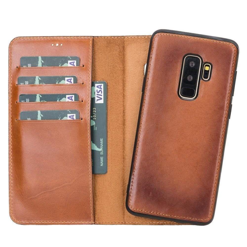 Magic Samsung Galaxy S9 Plus Detachable Genuine Leather Wallet Case - MW