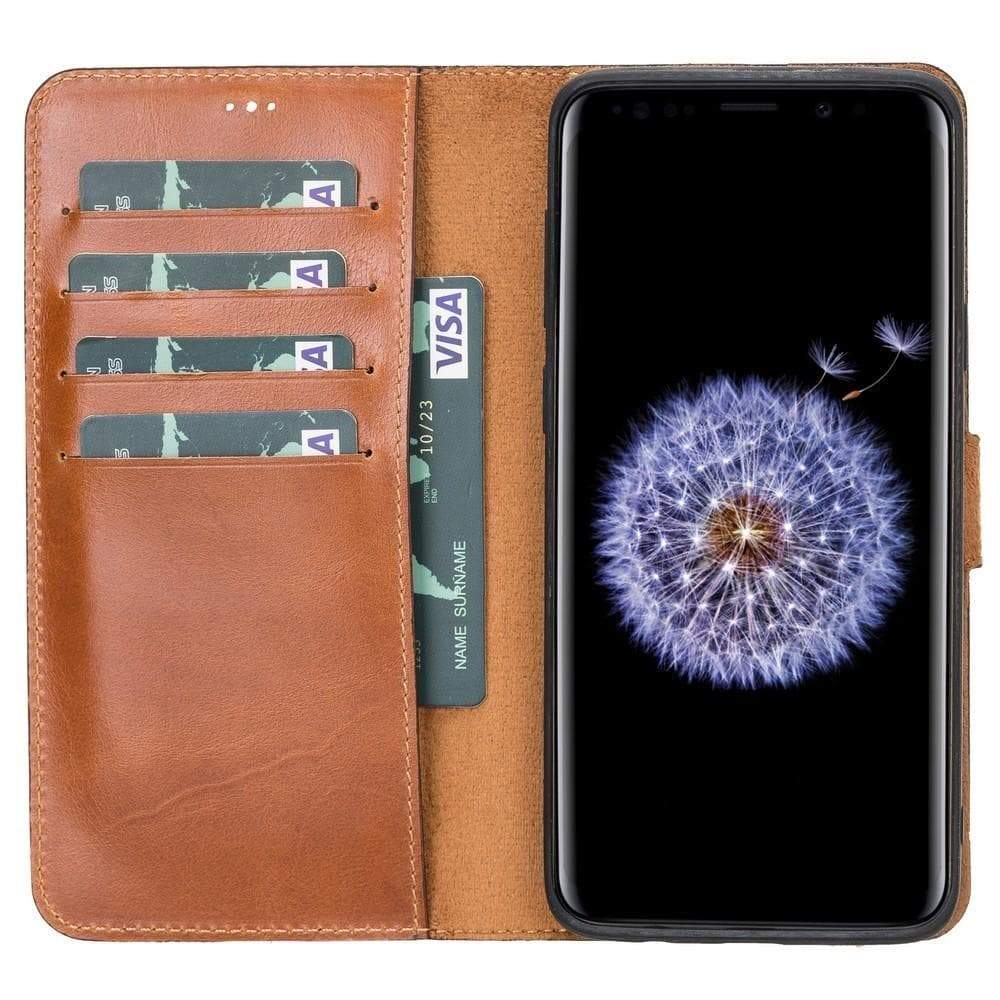 Magic Samsung Galaxy S9 Plus Detachable Genuine Leather Wallet Case - MW