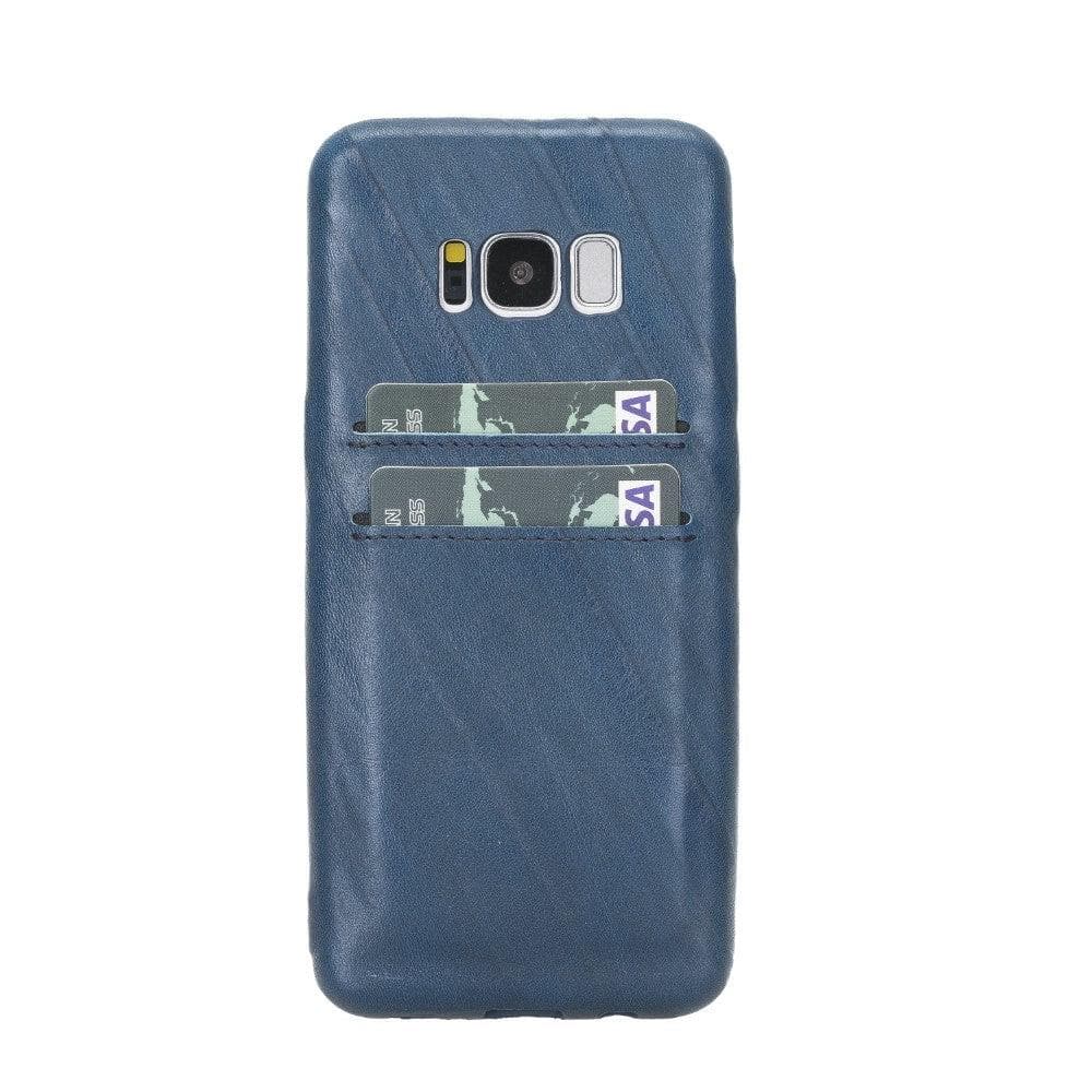 Samsung S8 Series Leather Ultra Cover Card Holder - Samsung S8 Plus / Creased Dark Blue