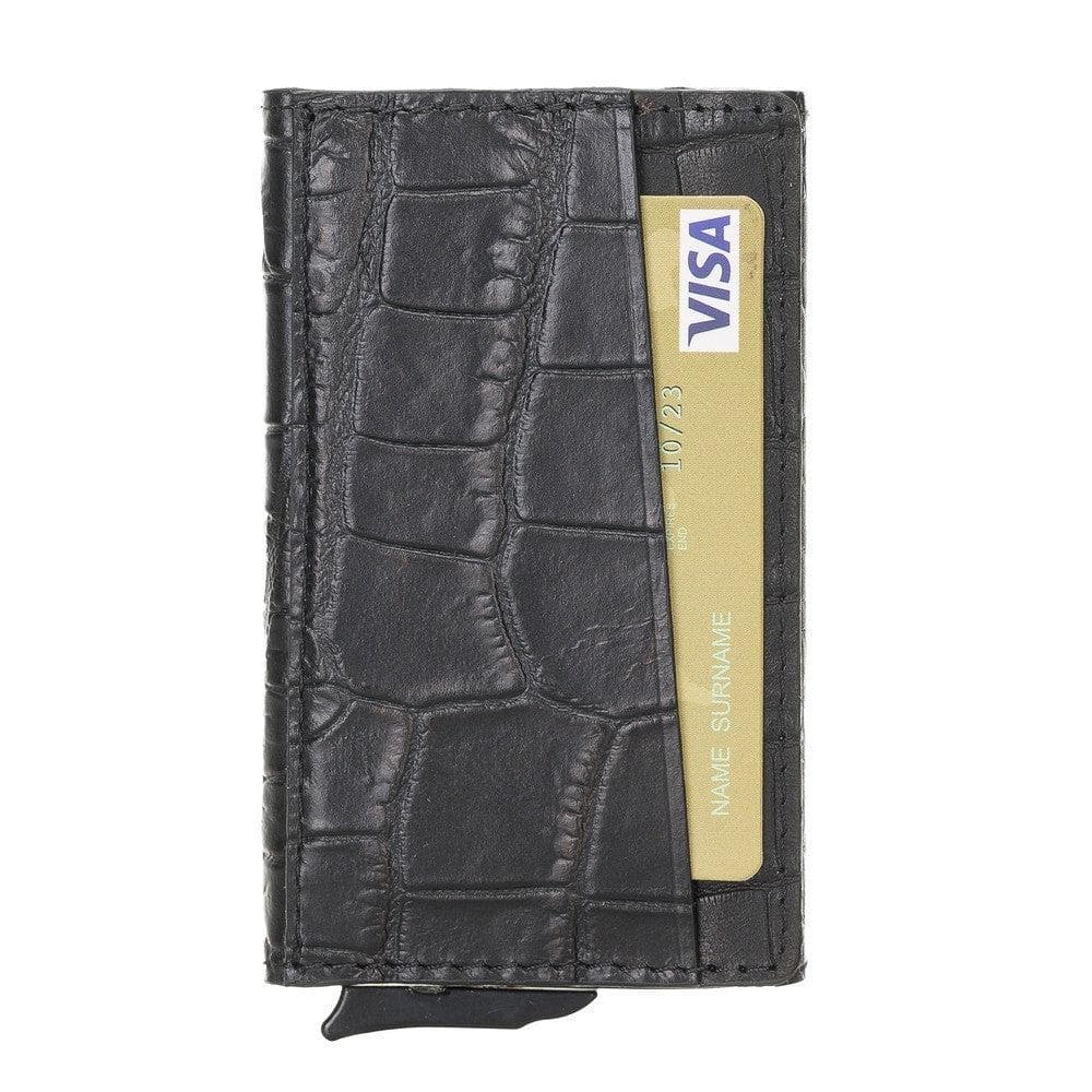 Torres Genuine Leather Mechanical Card Holder