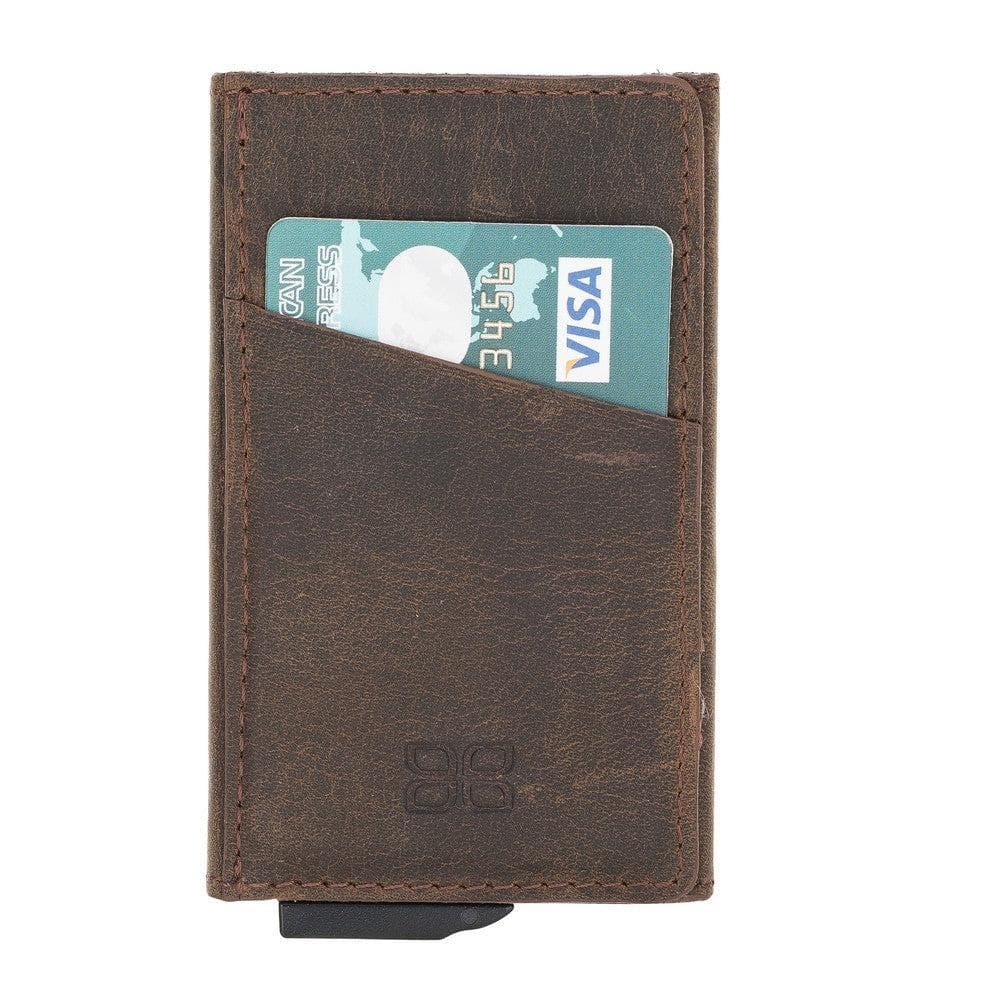 Torres Genuine Leather Mechanical Card Holder