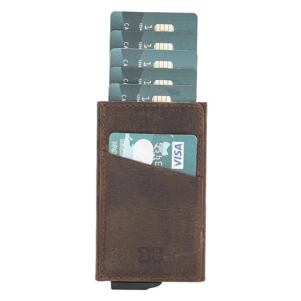 Torres Genuine Leather Mechanical Card Holder