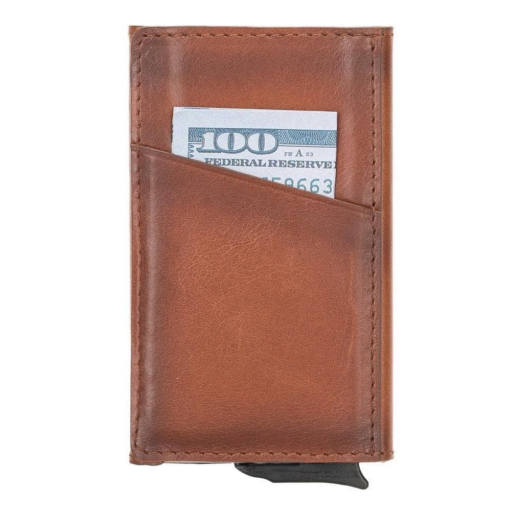 Torres Genuine Leather Mechanical Card Holder