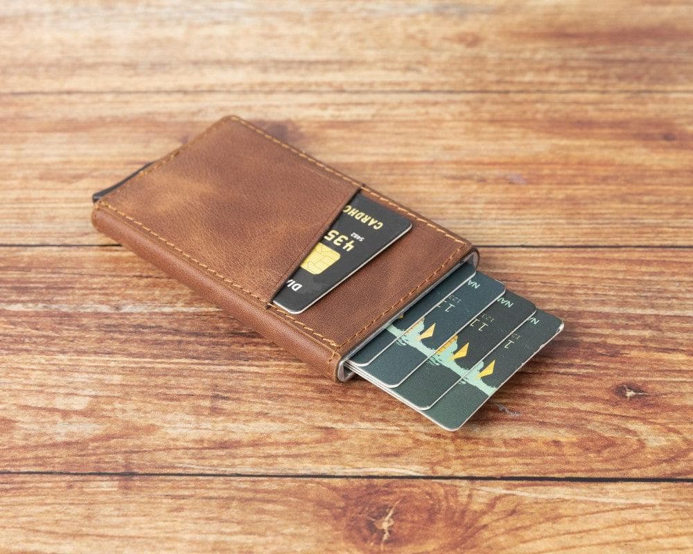 Torres Genuine Leather Mechanical Card Holder