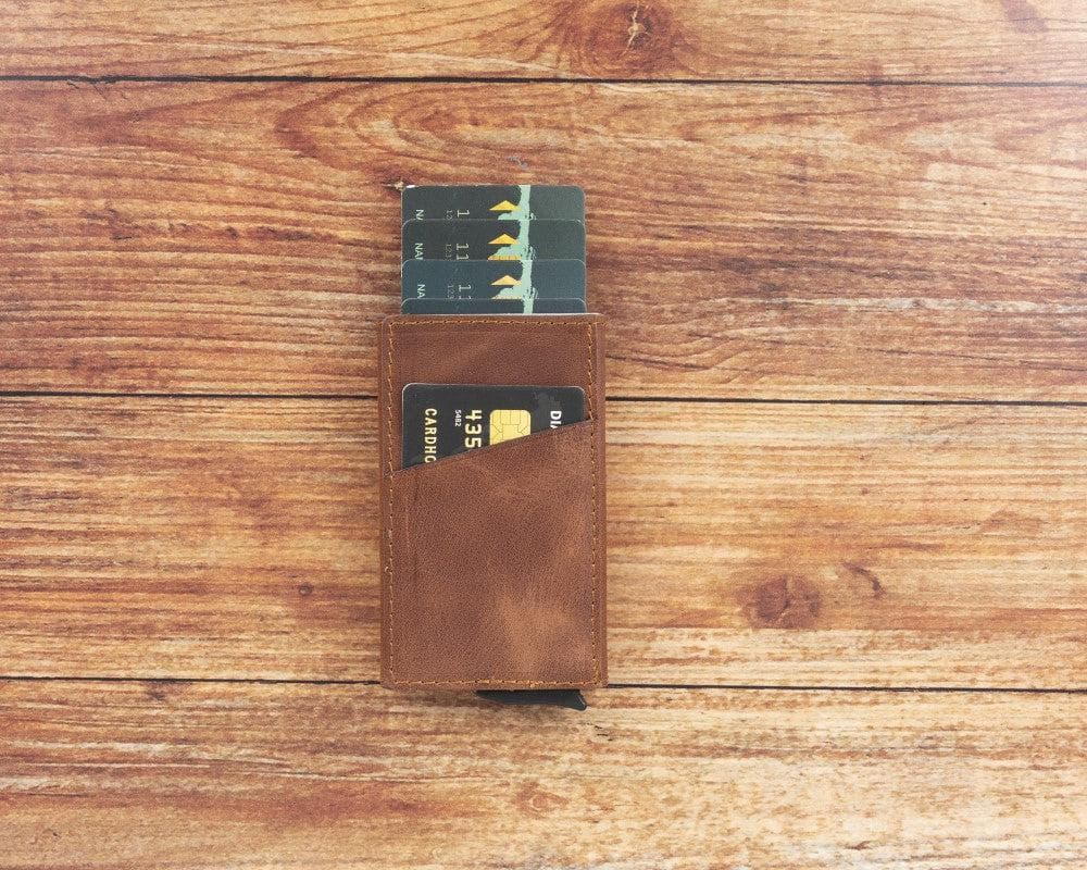 Torres Genuine Leather Mechanical Card Holder