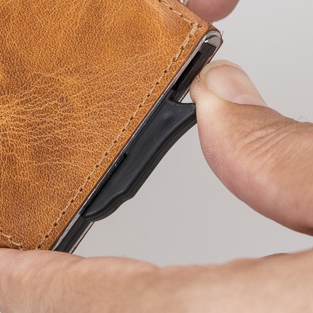 Torres Genuine Leather Mechanical Card Holder