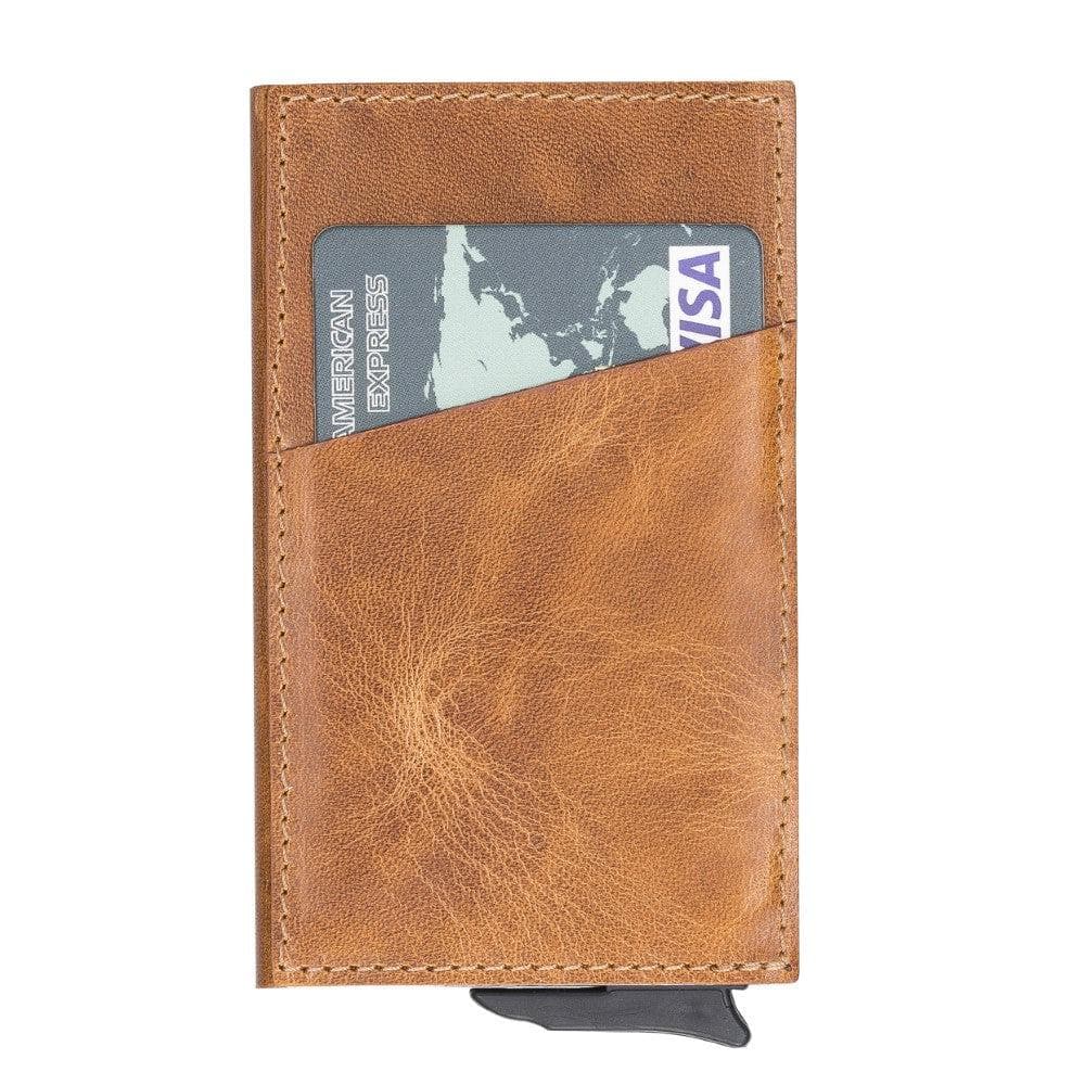 Torres Genuine Leather Mechanical Card Holder