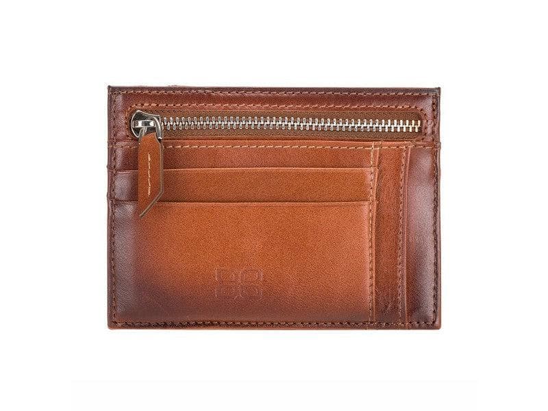 Zip Genuine Leather Card Holder