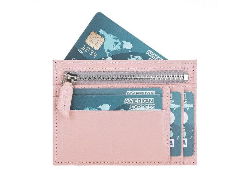 Zip Genuine Leather Card Holder