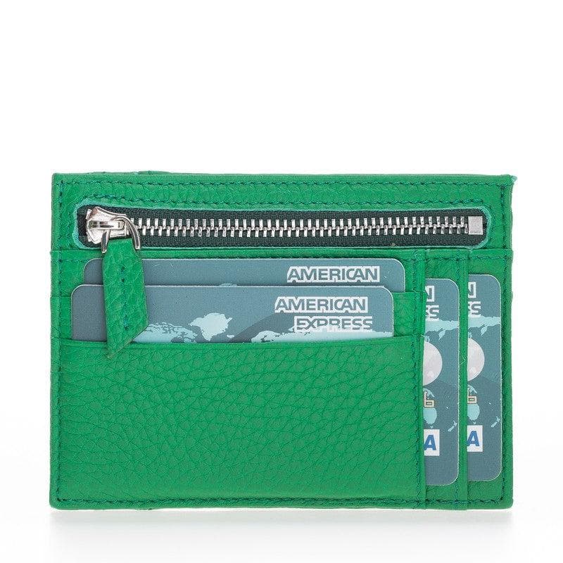 Zip Genuine Leather Card Holder