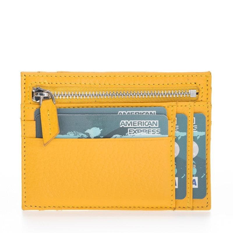 Zip Genuine Leather Card Holder